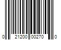 Barcode Image for UPC code 021200002700