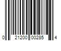 Barcode Image for UPC code 021200002854