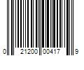 Barcode Image for UPC code 021200004179