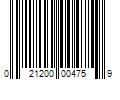 Barcode Image for UPC code 021200004759