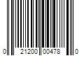 Barcode Image for UPC code 021200004780