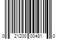 Barcode Image for UPC code 021200004810