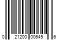 Barcode Image for UPC code 021200006456