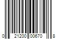 Barcode Image for UPC code 021200006708