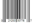 Barcode Image for UPC code 021200007767