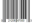 Barcode Image for UPC code 021205670003