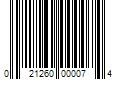 Barcode Image for UPC code 021260000074