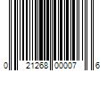 Barcode Image for UPC code 021268000076