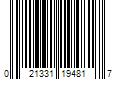 Barcode Image for UPC code 021331194817