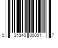 Barcode Image for UPC code 021340000017