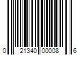 Barcode Image for UPC code 021340000086