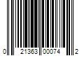 Barcode Image for UPC code 021363000742