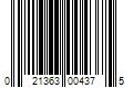 Barcode Image for UPC code 021363004375