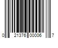 Barcode Image for UPC code 021376000067