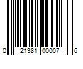 Barcode Image for UPC code 021381000076