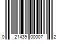 Barcode Image for UPC code 021439000072