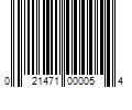 Barcode Image for UPC code 021471000054