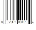 Barcode Image for UPC code 021475000074