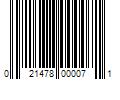 Barcode Image for UPC code 021478000071