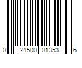 Barcode Image for UPC code 021500013536