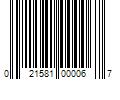 Barcode Image for UPC code 021581000067