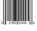 Barcode Image for UPC code 021583000058