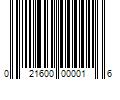 Barcode Image for UPC code 021600000016