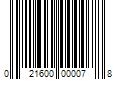 Barcode Image for UPC code 021600000078