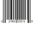 Barcode Image for UPC code 021600000139