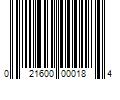 Barcode Image for UPC code 021600000184