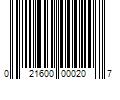 Barcode Image for UPC code 021600000207