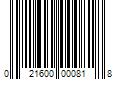 Barcode Image for UPC code 021600000818