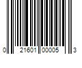 Barcode Image for UPC code 021601000053