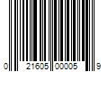 Barcode Image for UPC code 021605000059