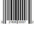 Barcode Image for UPC code 021606000072