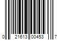 Barcode Image for UPC code 021613004537