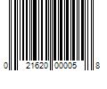 Barcode Image for UPC code 021620000058