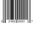 Barcode Image for UPC code 021630000017