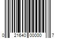 Barcode Image for UPC code 021640000007