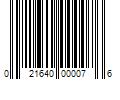 Barcode Image for UPC code 021640000076