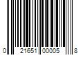 Barcode Image for UPC code 021651000058