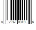 Barcode Image for UPC code 021660000018