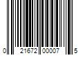 Barcode Image for UPC code 021672000075