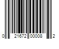 Barcode Image for UPC code 021672000082