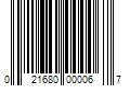 Barcode Image for UPC code 021680000067