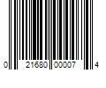 Barcode Image for UPC code 021680000074