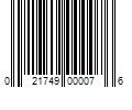 Barcode Image for UPC code 021749000076