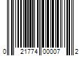 Barcode Image for UPC code 021774000072