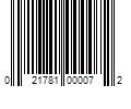 Barcode Image for UPC code 021781000072