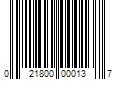 Barcode Image for UPC code 021800000137